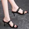 Slippers Ladies 2024 Summer New Fashion Sexy Shoes for Women Buckle Open Toed Party High Heels Pumps Female Zapatos De Mujer