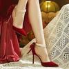 2025 Bridal Shoes Women's Pearl & Bow Stiletto Heels Pointed Toe Comfortable Wedding Shoes Solid Plus Size Heels Women Zapatos