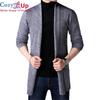 Cozy Up Sweater Coats Men New Fashion Autumn Men's Slim Long Solid Color Knitted Jacket Fashion Men's Casual Sweater Cardigan Coats