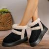 2024 Winter Women Short Plush Warm Snow Boots Casual Shoes  New Suede Fur Chelsea Ankle Boots Flats Platform Ladies Shoes Botas