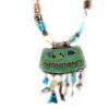 [E0660] - Blue Green 'Mimosas' Designer Necklace