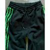 Claw Triple Stripe Fluorescence Sweatpants Y2K Streetwear Hip Hop Personality Glow Casual Pants Cotton Drawstring Joggers