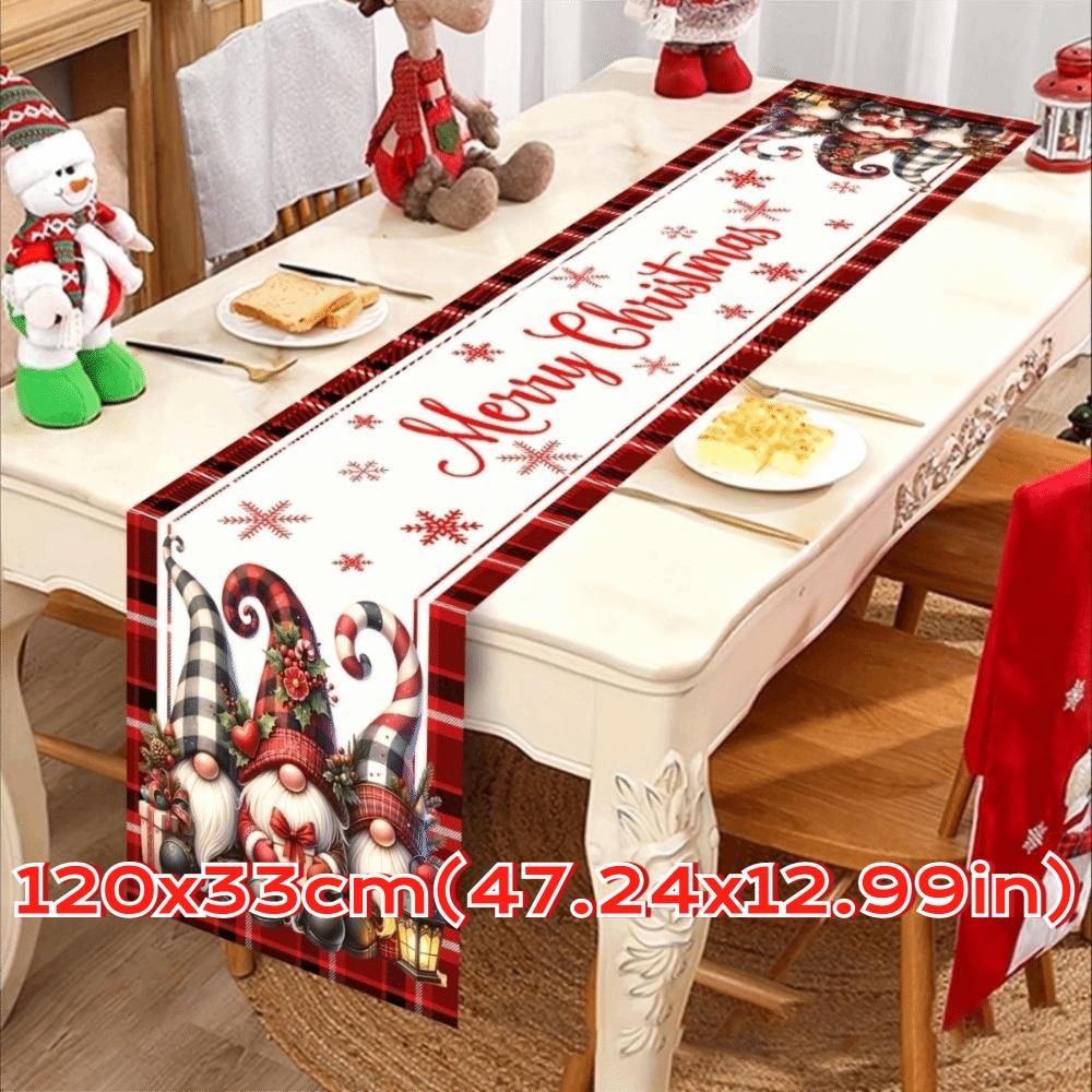 New Year Xmas Table Flag Cover Santa Claus Christmas Tablecloth  Christmas Party