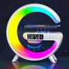 15W Wireless Fast Charging Dock Station Bluetooth Speaker Alarm Clock Desk Lamp RGB Colorful Light Charger For Smartphone