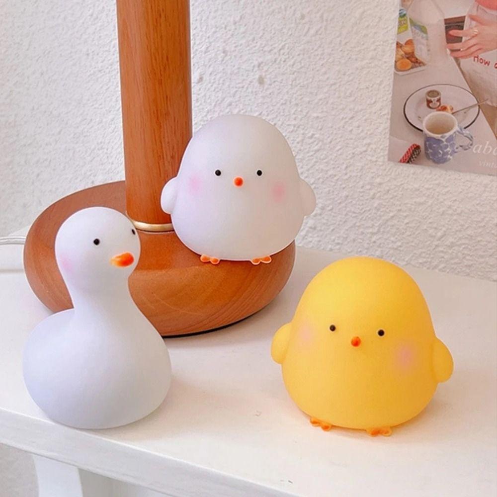 Creative Bedside Lamp Silicone Cartoon Animal Lamps Soft Light Led Night Light Student Dormitory