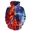 Colorful Flame Hoodie 3D Sweatshirt Men and Women Hooded Spring Summer Coat Men's Fun Jacket Black Hoodie