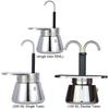2 Cup 100ML Moka Pot Double Head Stainless Steel Mocha Coffee Pot Italian DIY Conduit Coffee Maker Espresso Utensils Kettle