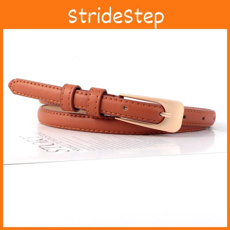 Solid Color Simple Gold Buckle Women Slim Waist Belt Casual Versatile And