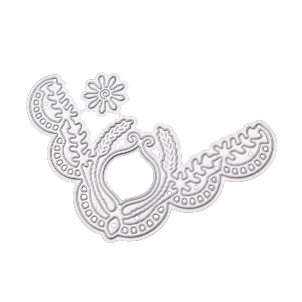 L-type Vine Flower Bud Metal Silvery Stencil Embossing Cutting Dies For Diy Scrapbooking Paper Album Cards Making