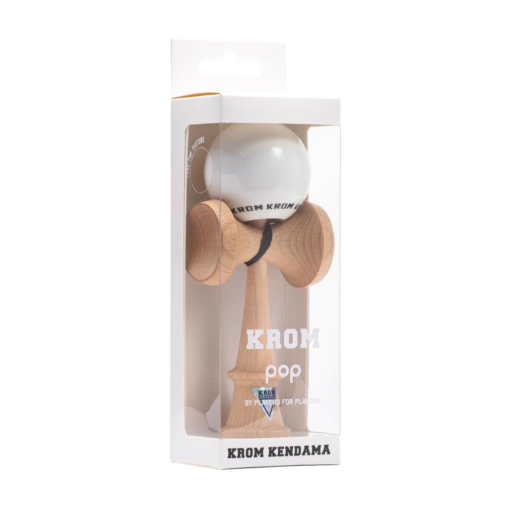 KROM POP Chrome Pop LOL Sticky Clear Kendama (White)
