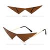 Fashion UV400 Ocean Lens Rimless Oversized Eyewear Women Triangle Sunglasses Sun Glasses Sunglasses