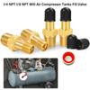 1/4 NPT 1/8 NPT M10 Air Compressor Tanks Fill Valve Brass Tire Copper Valve