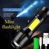 1/3PCS Mini LED Flashlight COB+XPE Portable Outdoor Torch Camping Lantern Zoomable Focus Light Tactical Flashlight with Pen Clip
