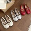Fashion and Lightweight French Red Light Mouth Flat-soled Single Shoes Women's 2025 New Spring Skirt Mary Jane Shoes