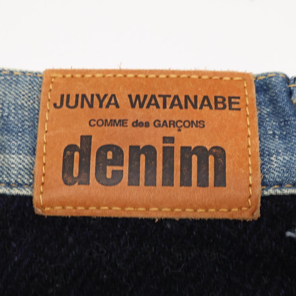 COMMEdesGARCONS JUNYA WATANABE XP-P010 15AW Blue Wool-switched Lame Pocket Denim Pants Bottoms XS Navy Indigo BlueUsed