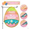 Happy Easter Egg Yard Flag Banner Double Sided 42x31cm for Lawn Garden Decor