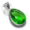 Peridot Gemstone Handmade 925 Sterling Silver Jewelry Pendant 2.09" o4O01