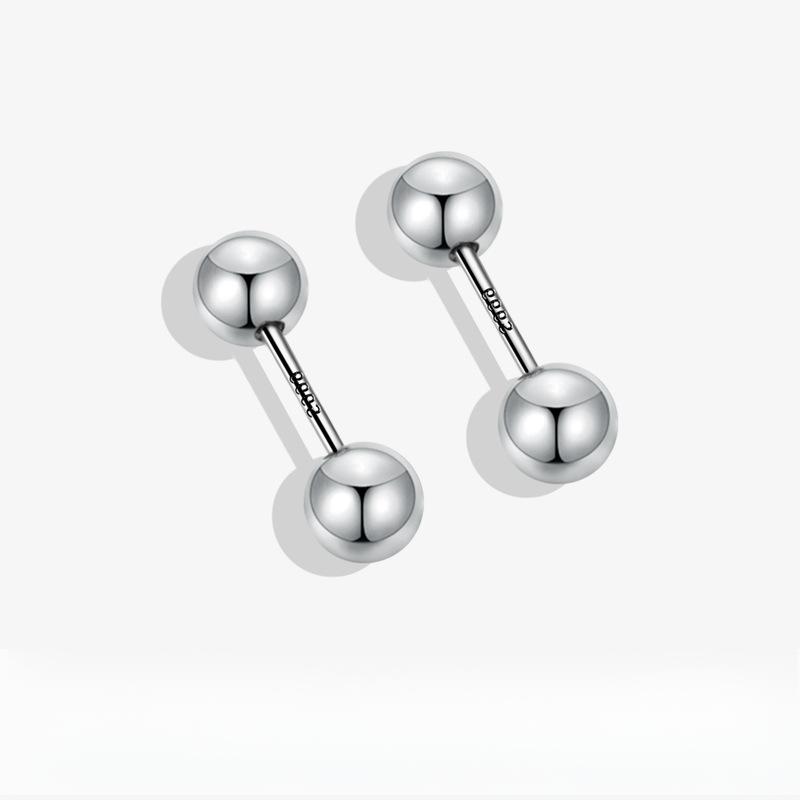 Серьги с круглыми бусинами с двумя головками Серьги-шурупы Ушные косточки Ногти Год Пирсинг ушей Украшение для ушей