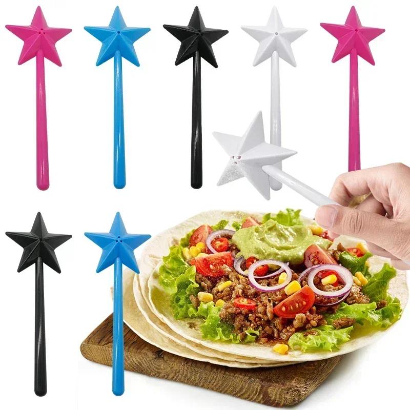 Salt Pepper Shakers Refillable Magical Star Wand Spice Dispenser Seasoning Shaker Set Kitchen Cooking Dining Tables BBQ Supplies