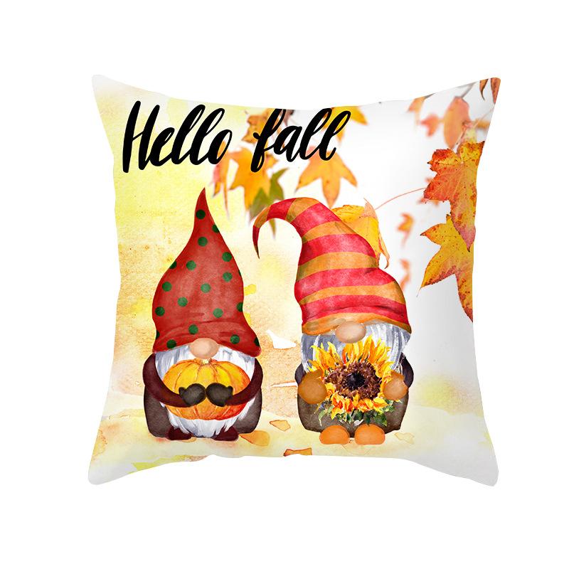 45x45cm Thanksgiving Decoration Maple Pumpkin Autumn Decoration Pillowcase Sofa Seat Cushion Cover Party Decoration Home Decor