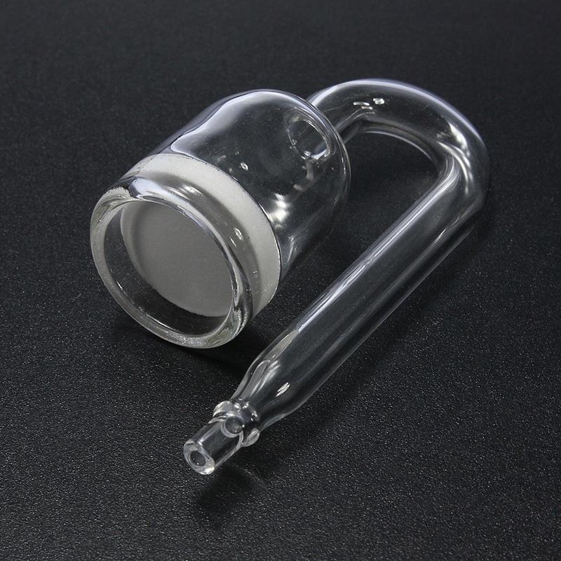 Aquarium CO2 Diffuser Check Valve U Shape Glass Tube Suction Cup for 4x6mm Tube