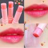 1PC Natural Peach Lip Balm Long-lasting Moisturizing Temperature Change Hydration Lipstick Lip Makeup