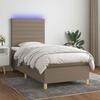 VidaXL Slat Bed Base with Mattress and LED, Upholstered Bed, Single Bed, Adult Bed for Interior Bedroom, 3135497