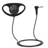 D Type 3.5 Mm Single Listening Earphone Hang Headset for Two Way Radio Microphone(Black)