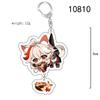 Cute Genshin Impact Acrylic Keychain Yoimiya Kazuha Kamisato Ayaka Rosaria Figures Pendant Keyring Ornament