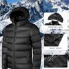 Men's Autumn and Winter Hooded Jacket Lightweight Cotton Jacket