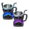 Truck Mug 420MLTruck Driver Mug Handcrafted Stainless Steel Resin Truck Coffee Mug Trailer Shaped Coffee Cup For Coffee