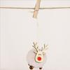 Cute Felt Wooden Elk Xmas Tree Decorations Hanging Pendant Deer Craft Ornament Christmas Decor for Home New Year 2021 Kids Gift