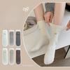 Female Spring and Autumn Pure Color Embroidery All Go Boneless In The Tube Pile Pile Cotton Socks