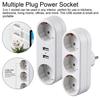 Wall Plate Socket Adapter Flame Retardant Voltage Protection Superior Safety Power Strip with USB Charging Ports