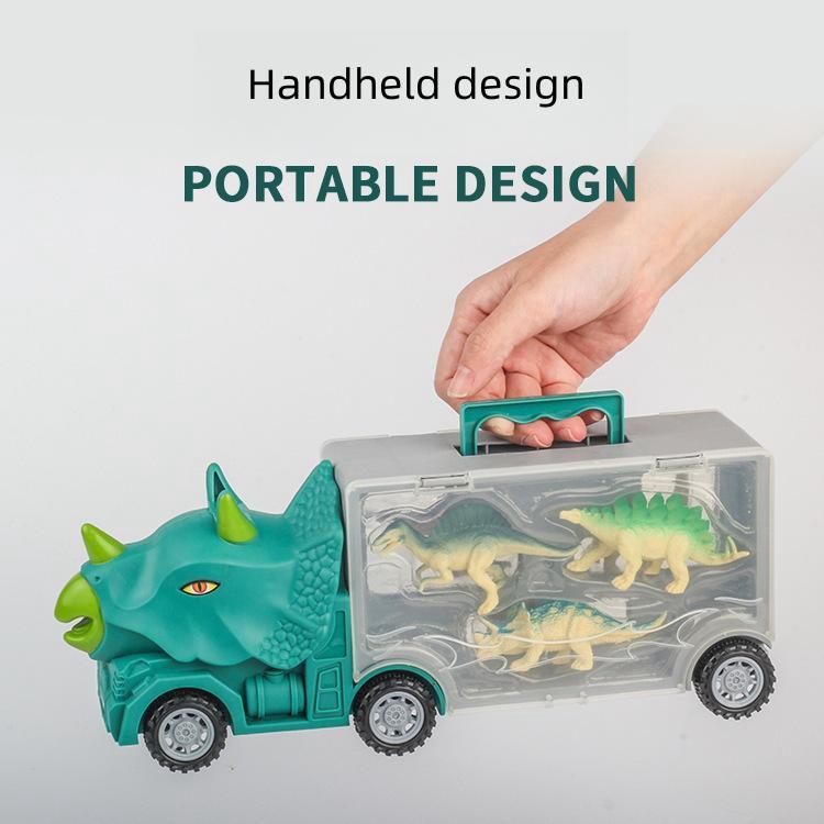 Children's Toy Trailer Container Truck Dinosaur Storage and Transportation Vehicle Combination Set Dinosaur Car Kindergarten Model Toy