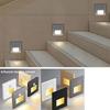 LED Staircase Light Infrared Body Sensor Light Embedded Steps Ladder Stairs Bedroom Night Light