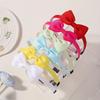 6pcs New Solid Color Headband Ribbon Handmade Hair Bows Hair Bands for Girls Cute Children Kids Baby Hair Accessories Gifts