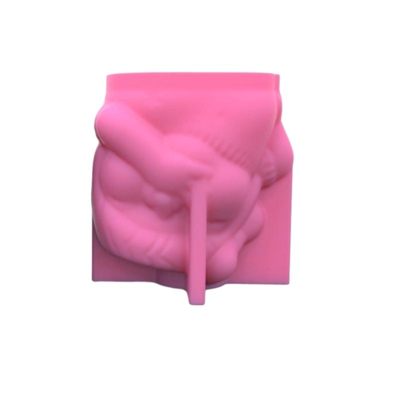 Cute Funny Girl Flower  Silicone Molds Pen Holder Epoxy Resin Mold Succulent Planter Making Tool for  Crafts