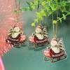 6Pcs Santa Acrylic Cartoon Pendant Snowman Christmas Tree Hanging Ornament  Home