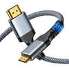 Mini HDMI HDMI 4K 60Hz High Speed HDMI Mini HDMI Cable Male Bidirectional Cord for Camcorder Nylon Cable, 2.0 HDTV, Tablet, Camera, [Aluminum Shell,