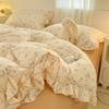 Pure Cotton Lace Four-piece Set Soft Double-layer Yarn Bed Sheet Bed Sheet Quilt Cover Single Three-piece Set