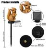 1pcs Outdoor Solar LED Light Squirrel Lamp Waterproof Yard Landscape Squirrel Shape Decorative Light for Garden Yard