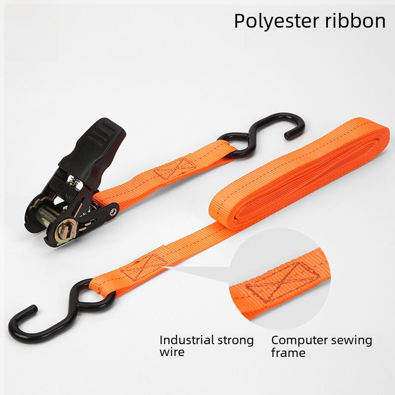 25mm Polyester Ratchet Tie Belt with Hook Tensioner for Motorcycle Shipping