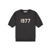 Fear of God Essentials 1977 Series SS22 Raglan Crewneck Short Sleeve Sweatshirt Men Sweatshirt Iron Black FOG-SS22-210