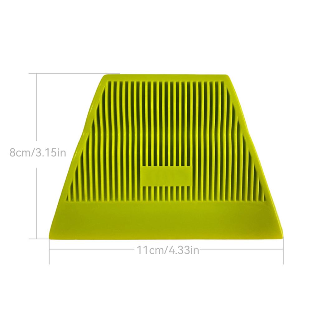 1Pc Trapezoidal Squeegee Car Vinyl Film Wrapping Tool Scraper Window Tinting Wallpaper Installing Medium Soft Green and Hard Yellow