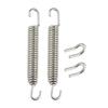 Motorcycle Universal Exhaust Pipe Springs 80mm Stainless Steel Exhaust Pipe Spring Hooks Modification Accessories Silver Tone Set of 2