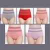 5PCS Women's High Waist Abdominal Panties Postpartum Shaping Sexy Buttocks Large Size Briefs