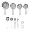 8Pcs Stainless Steel Measuring Cups and Spoons with Handles Stackable Kitchen Cooking Baking