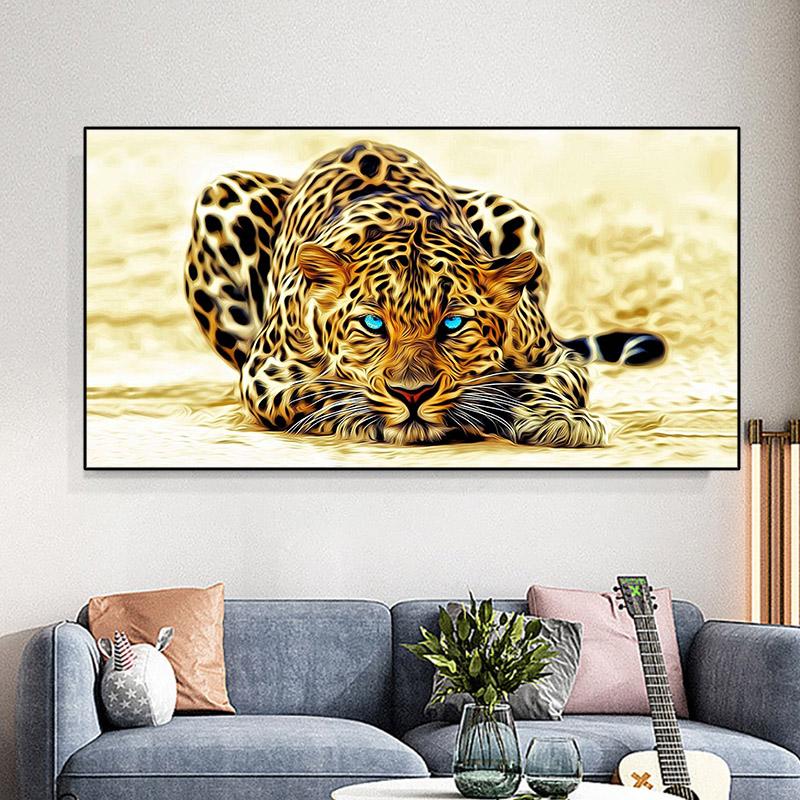 RELIABLI ART Canvas Painting Leopard Posters And Prints Animal Wall Pictures Cuadros For Living Room Home Decor No Frame