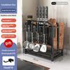 Multifunctional Knife Holder Stainless Steel Stand Home Kitchen Utensil Counter Cutting Board Rack Knife Pot Lid Storage Rack